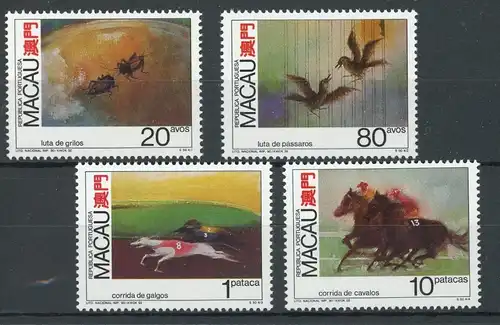 Macau 663-66 postfrisch Pferde #JT779
