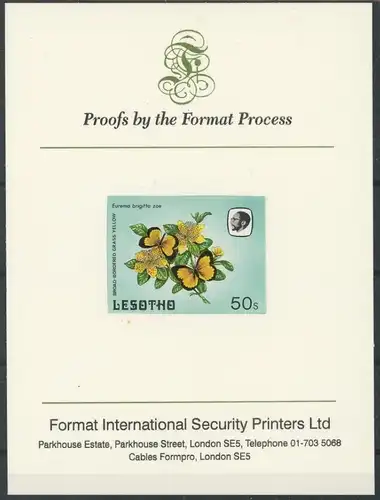 Lesotho Prüfmarke 453 postfrisch Schmetterling #JT771