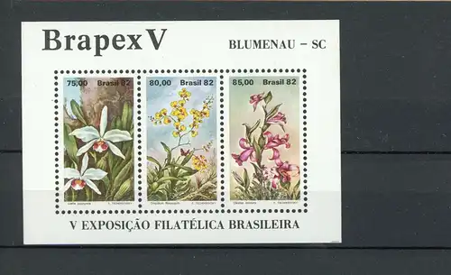 Brasilien Block 49 postfrisch Schmetterling #JT836