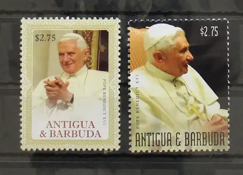 Antigua + Barbuda 4849-4850 postfrisch Papst Benedikt XVI #GH040