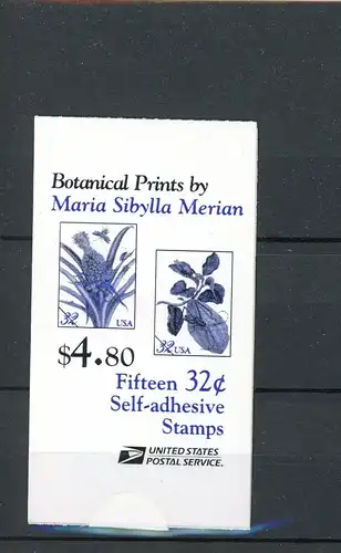 USA H-Blatt 187 2808-2809 postfrisch Blumen #JT924