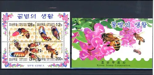 Korea M-Heft 4941-4944, Block 636 postfrisch Biene #JT898