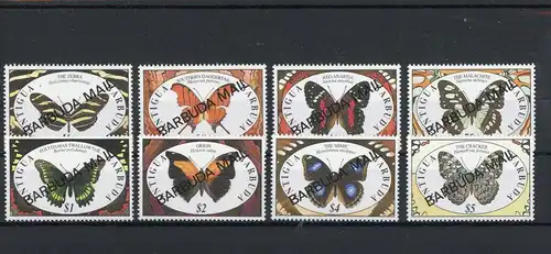 Barbuda 1325-1332 postfrisch Schmetterlinge #JT993