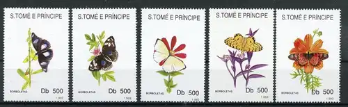 Sao Tome e Principe 1399-1403 postfrisch Schmetterling #JT954