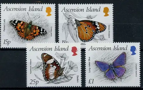 Ascension 439-442 postfrisch Schmetterling #JU266