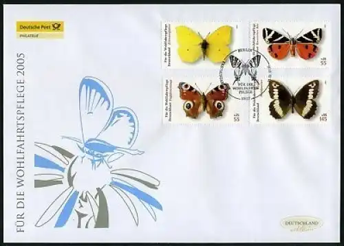 Bund 2500-2503 Schmetterlinge Ersttagesbrief/FDC #JU313