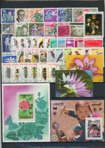 LOT "INSEKTEN" Marken/Blöcke postfrisch #JU337