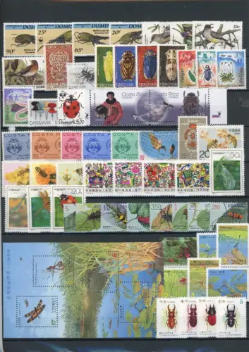 LOT "INSEKTEN" Marken/Blöcke postfrisch #JU357