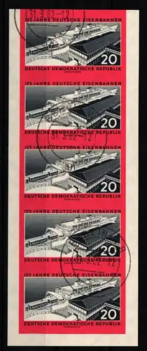 DDR 806C gestempelt als Fünferstreifen #JS762