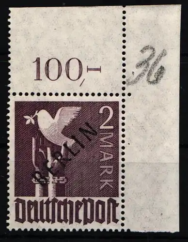 Berlin 18 postfrisch vom Eckrand, Luxus geprüft Schlegel BPP #JR219