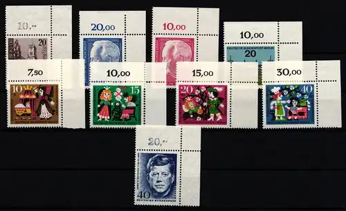 Berlin 233-241 postfrisch vom Eckrand, 1964 ohne Dauerserien #JR313