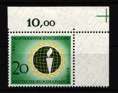 Berlin 177 postfrisch vom Eckrand oben rechts #JR380