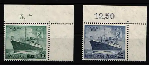 Berlin 126-127 postfrisch vom Eckrand oben rechts #JR360