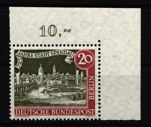 Berlin 159 postfrisch vom Eckrand oben rechts #JR378