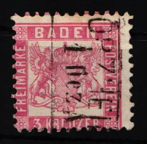 Baden 18 gestempelt VE "Pforzheim" #JR588