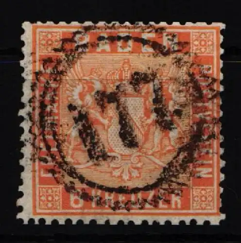 Baden 11 gestempelt Zackenkranz 177 "Karlsruhe" #JR564