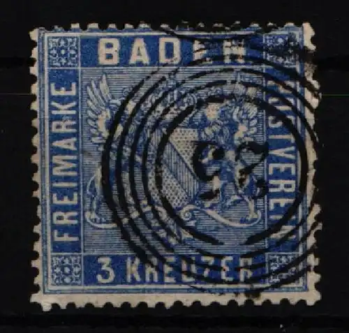 Baden 11 gestempelt Zackenkranz 177 "Karlsruhe" #JR563