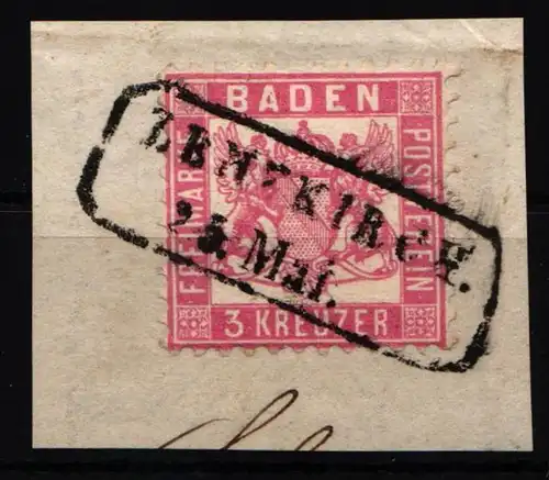 Baden 18 gestempelt VE "Lenzkirch" #JR585