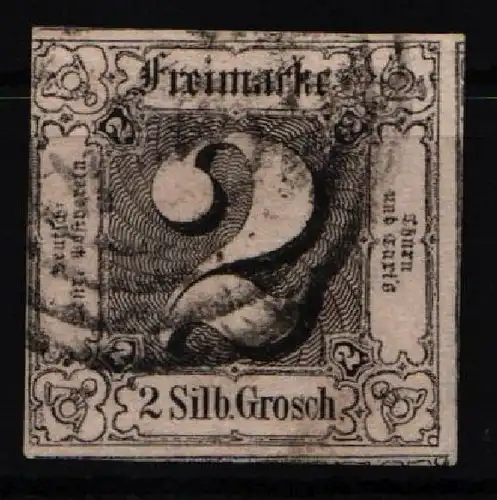 Thurn & Taxis 5 gestempelt 1seitig berührt sonst überrandig #JT265