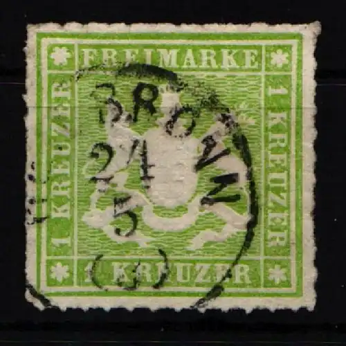 Württemberg 30a gestempelt sauberer Durchstich #JT215