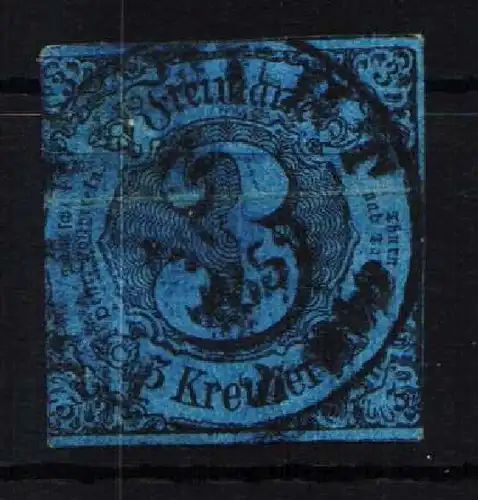 Thurn & Taxis 8 gestempelt typischer Taxisschnitt1seitig berührt #JT277