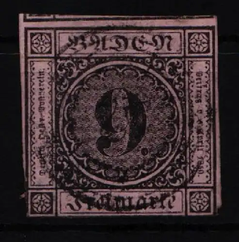 Baden 4a gestempelt unten berührt #JT356