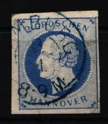 Hannover 15 gestempelt Mängel dünne Stelle #JT395