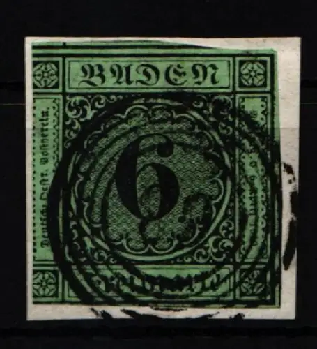 Baden 3 gestempelt Mängel #JT357