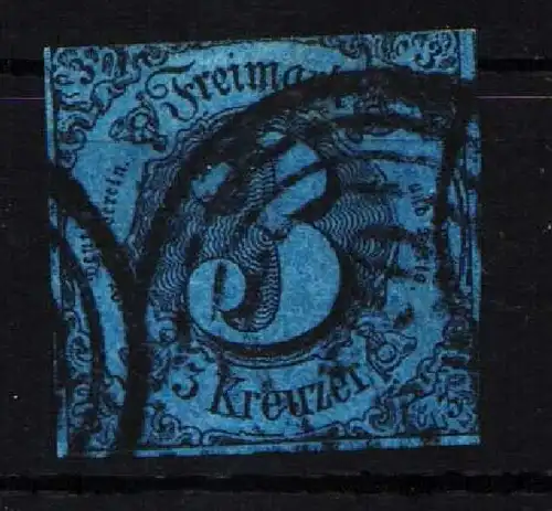 Thurn & Taxis 8 gestempelt kleine dünne Stelle #JT275