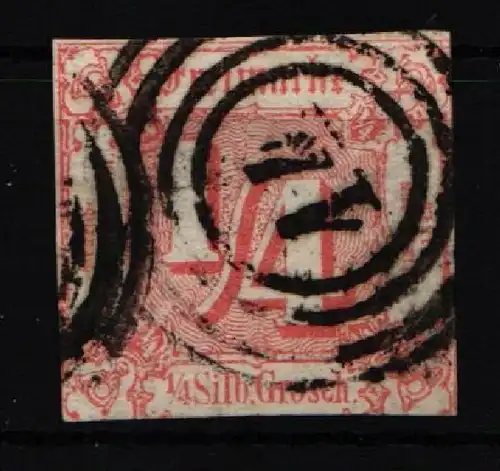Thurn & Taxis 13 gestempelt typischer Taxisschnitt, einseitig berührt #JT292