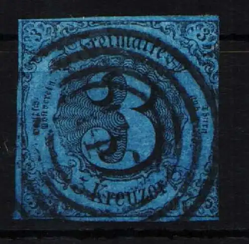 Thurn & Taxis 8 gestempelt kleine dünne Stelle #JT276