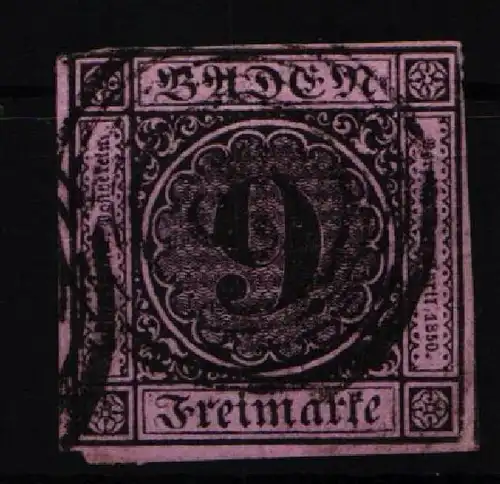 Baden 4b gestempelt gut geschnitten #JT355