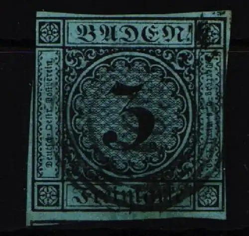 Baden 8 gestempelt Mängel #JS818