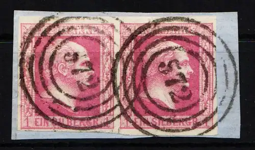 Preußen 6 gestempelt N4 572 "Halle" als waagerechtes Paar #JS830