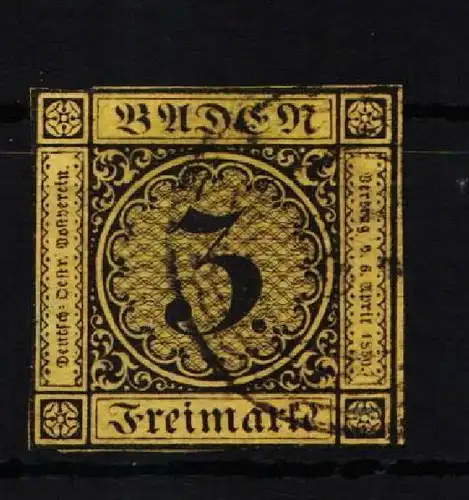 Baden 2a gestempelt Mängel #JS896