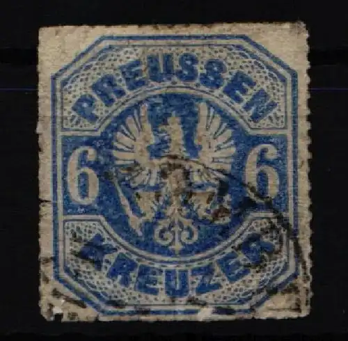 Preußen 25 gestempelt leichte Mängel, falzhelle Stelle #JS938