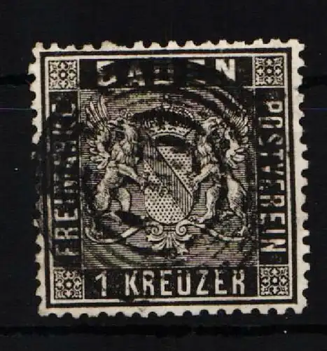 Baden 9 gestempelt leichte Mängel #JS922