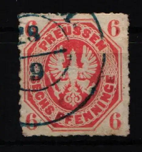 Preußen 19 gestempelt leichte Mängel im Durchstich #JT470