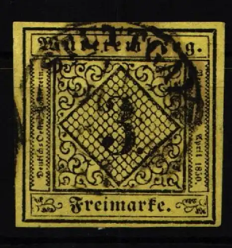Württemberg 2 gestempelt gut geschnitten #JT505