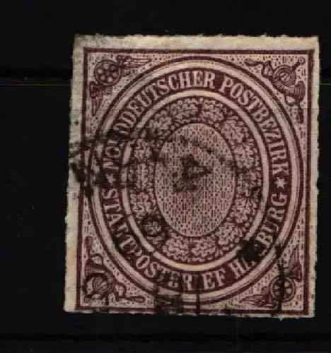 Norddeutscher Bund 11 gestempelt Mängel dünne Stelle #JT438