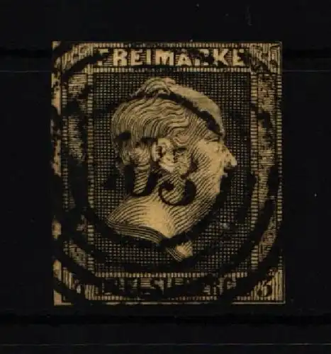 Preußen 4b gestempelt oben mit Lupenschnitt #JT457