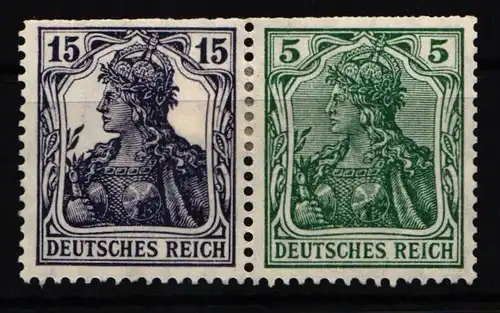 Deutsches Reich Zusammendrucke Zd W 9 mit Falz #JU512