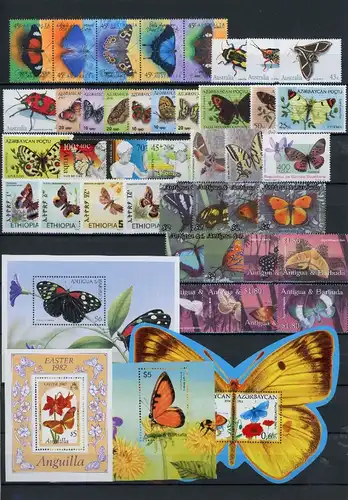 LOT "SCHMETTERLINGE" Marken/Blöcke postfrisch #JW614