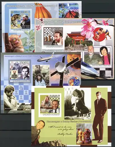 Guinea Bissau Block 627-30 postfrisch Schach #JW654