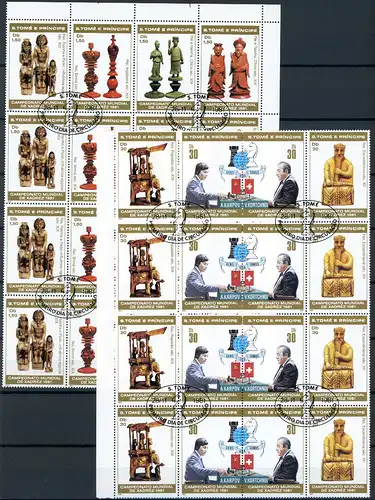 Sao Tomé und Principe 703-710 A gestempelt Schach #JW690