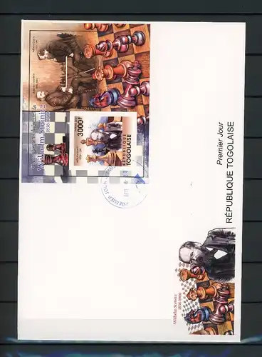 Togo Block 612 Schach Ersttagesbrief/FDC #JW732