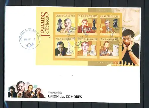 Komoren Kleinbogen 2796-2801 B Schach Ersttagesbrief/FDC #JW767