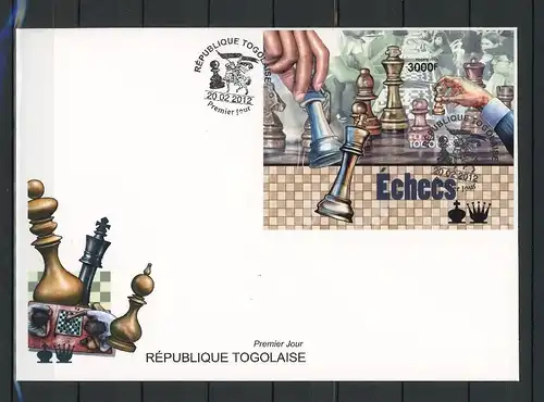 Togo Block 686 B Schach Ersttagesbrief/FDC #JW786
