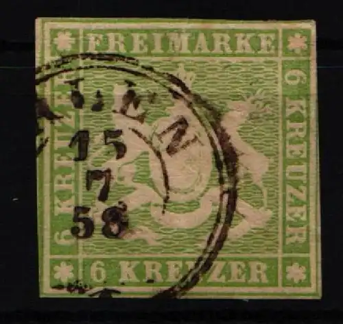 Württemberg 13 gestempelt leichte Mängel #JX035