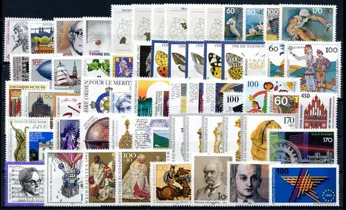BRD Bund Jahrgang 1992 jede MiNr 1x postfrisch #BRD XX 1992